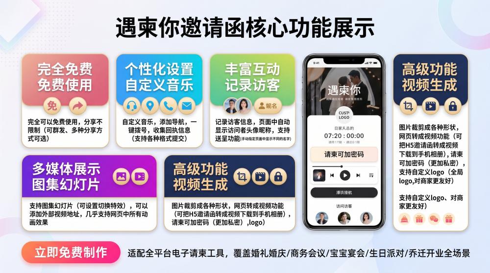 节日喜庆电子请柬制作，海量温馨模板一键轻松出稿